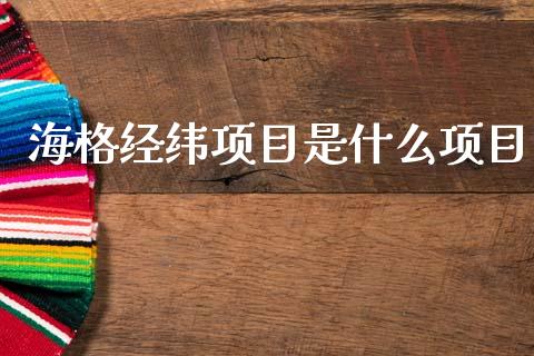 海格经纬项目是什么项目_https://wap.lxcailiao.com_股权投资_第1张