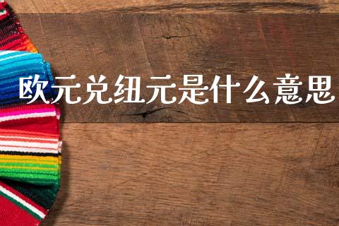 欧元兑纽元是什么意思_https://wap.lxcailiao.com_财务管理_第1张