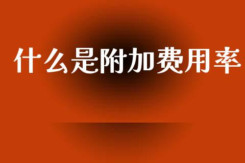 什么是附加费用率_https://wap.lxcailiao.com_金融监管_第1张
