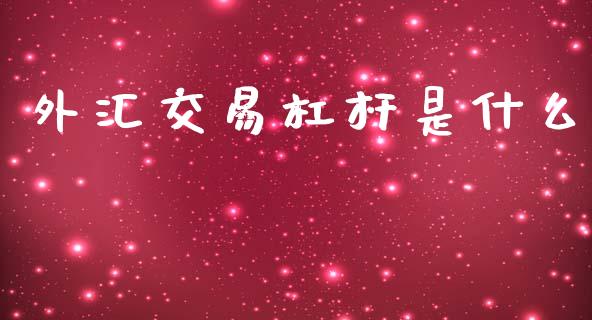 外汇交易杠杆是什么_https://wap.lxcailiao.com_金融监管_第1张
