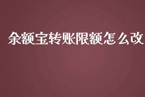 余额宝转账限额怎么改_https://wap.lxcailiao.com_融资担保_第1张