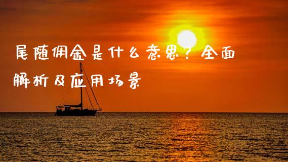 尾随佣金是什么意思？全面解析及应用场景_https://wap.lxcailiao.com_金融监管_第1张