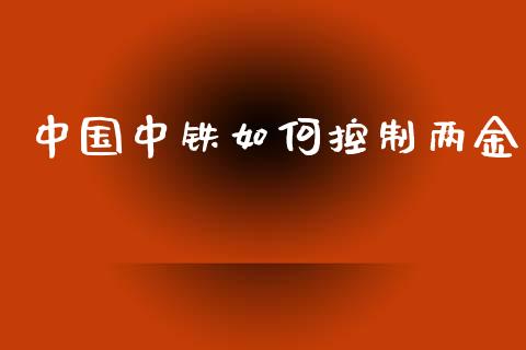 中国中铁如何控制两金_https://wap.lxcailiao.com_股权投资_第1张