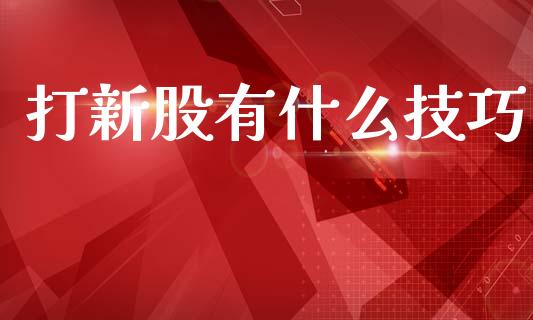 打新股有什么技巧_https://wap.lxcailiao.com_财务管理_第1张