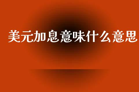 美元加息意味什么意思_https://wap.lxcailiao.com_金融监管_第1张