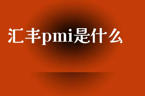 汇丰pmi是什么_https://wap.lxcailiao.com_股权投资_第1张