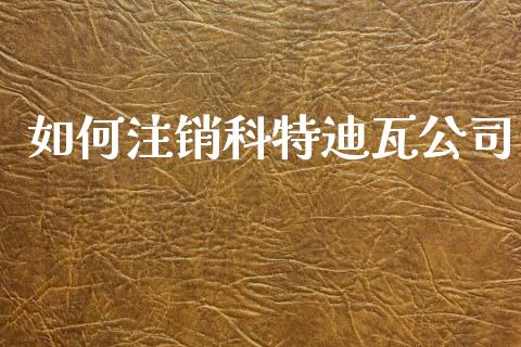 如何注销科特迪瓦公司_https://wap.lxcailiao.com_融资担保_第1张
