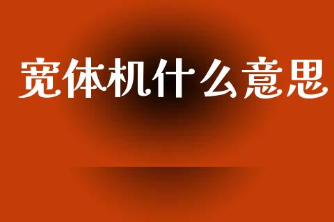 宽体机什么意思_https://wap.lxcailiao.com_融资担保_第1张