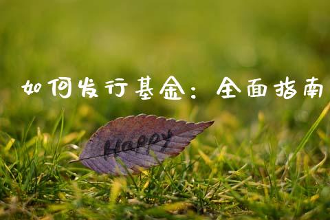 如何发行基金：全面指南_https://wap.lxcailiao.com_金融监管_第1张