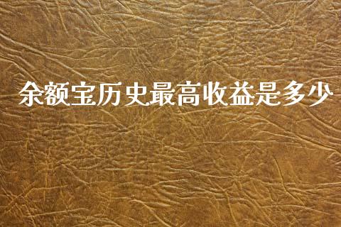 余额宝历史最高收益是多少_https://wap.lxcailiao.com_财务管理_第1张