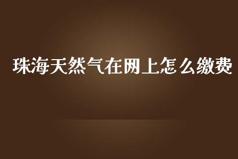 珠海天然气在网上怎么缴费_https://wap.lxcailiao.com_金融监管_第1张