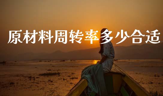 原材料周转率多少合适_https://wap.lxcailiao.com_财务管理_第1张