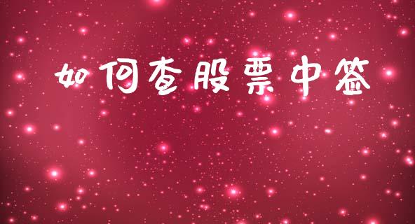 如何查股票中签_https://wap.lxcailiao.com_金融监管_第1张