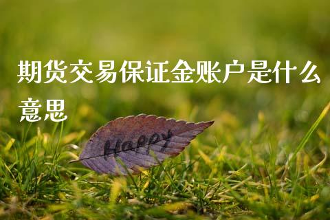 期货交易保证金账户是什么意思_https://wap.lxcailiao.com_财务管理_第1张