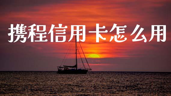 携程信用卡怎么用_https://wap.lxcailiao.com_融资担保_第1张