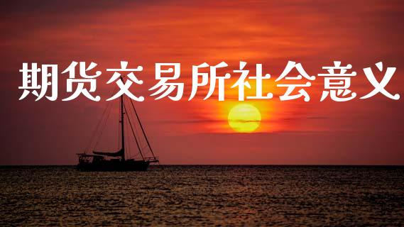 期货交易所社会意义_https://wap.lxcailiao.com_金融监管_第1张