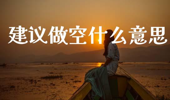 建议做空什么意思_https://wap.lxcailiao.com_财务管理_第1张