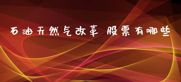 石油天然气改革 股票有哪些_https://wap.lxcailiao.com_融资担保_第1张