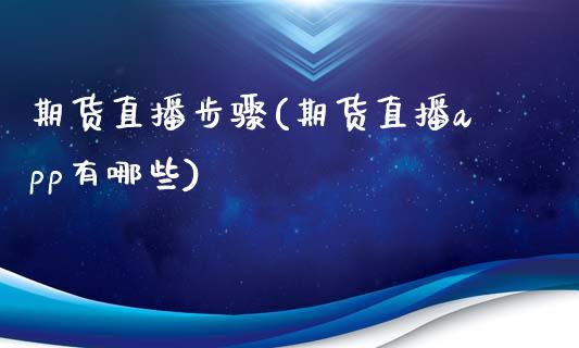 期货直播步骤(期货直播app有哪些)_https://wap.lxcailiao.com_融资担保_第1张