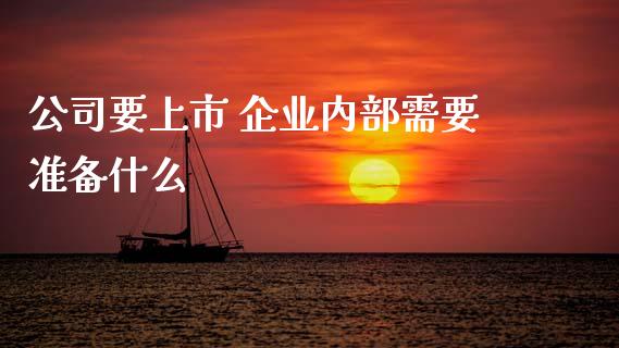 公司要上市 企业内部需要准备什么_https://wap.lxcailiao.com_财务管理_第1张