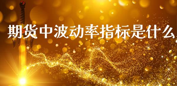 期货中波动率指标是什么_https://wap.lxcailiao.com_融资担保_第1张