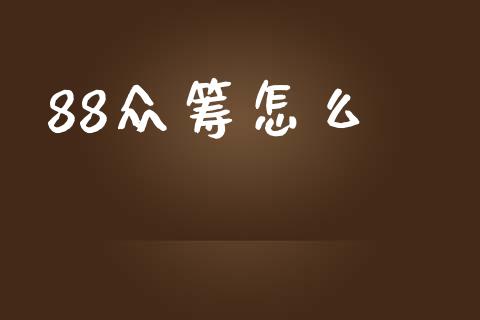 88众筹怎么_https://wap.lxcailiao.com_融资担保_第1张