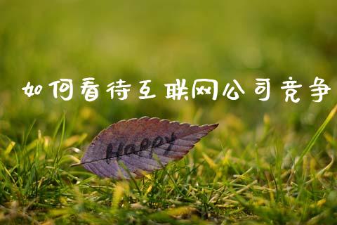 如何看待互联网公司竞争_https://wap.lxcailiao.com_股权投资_第1张