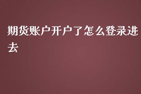 期货账户开户了怎么登录进去_https://wap.lxcailiao.com_金融监管_第1张