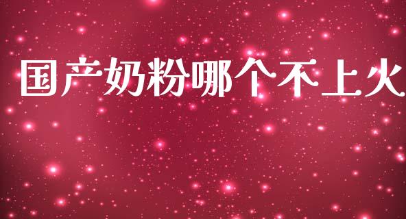 国产奶粉哪个不上火_https://wap.lxcailiao.com_金融监管_第1张