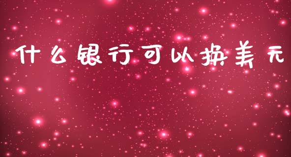 什么银行可以换美元_https://wap.lxcailiao.com_财务管理_第1张