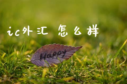 ic外汇 怎么样_https://wap.lxcailiao.com_金融监管_第1张