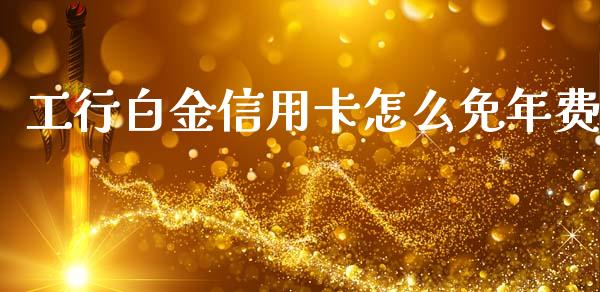 工行白金信用卡怎么免年费_https://wap.lxcailiao.com_股权投资_第1张