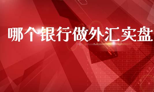 哪个银行做外汇实盘_https://wap.lxcailiao.com_财务管理_第1张