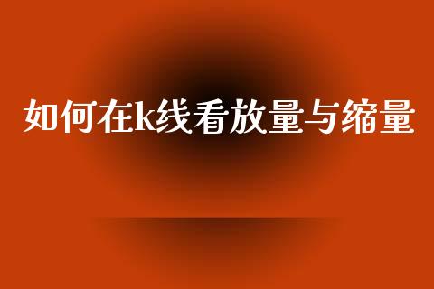 如何在k线看放量与缩量_https://wap.lxcailiao.com_融资担保_第1张