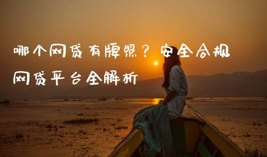 哪个网贷有牌照？安全合规网贷平台全解析_https://wap.lxcailiao.com_融资担保_第1张