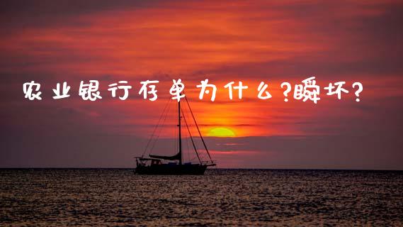 农业银行存单为什么?瞬坏?_https://wap.lxcailiao.com_股权投资_第1张