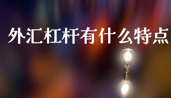 外汇杠杆有什么特点_https://wap.lxcailiao.com_股权投资_第1张