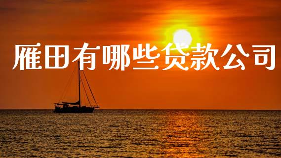 雁田有哪些贷款公司_https://wap.lxcailiao.com_融资担保_第1张