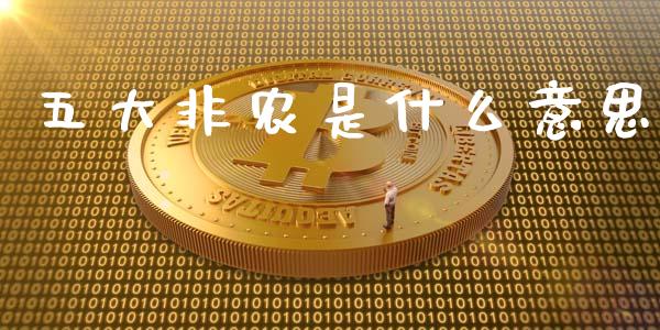 五大非农是什么意思_https://wap.lxcailiao.com_财务管理_第1张