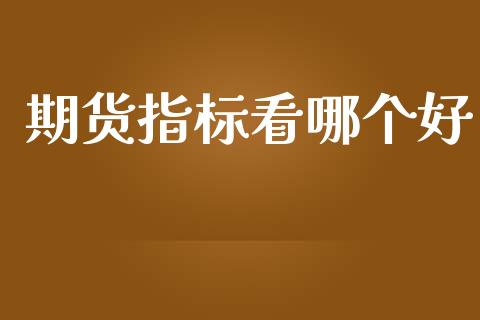 期货指标看哪个好_https://wap.lxcailiao.com_融资担保_第1张