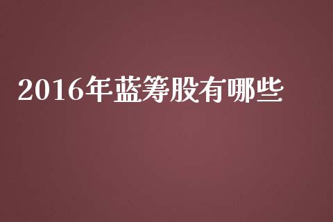 2016年蓝筹股有哪些_融资担保_第1张_金融监管_融资担保_财务管理_股权投资 2016年蓝筹股有哪些_https://wap.lxcailiao.com_融资担保_第1张