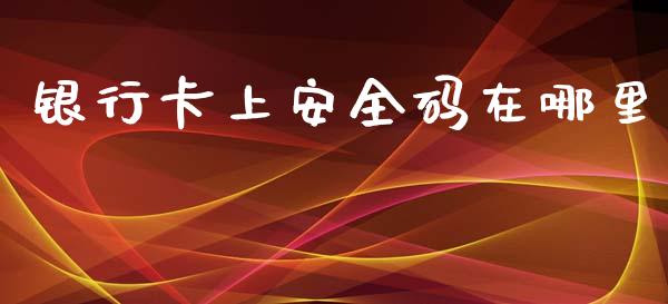 银行卡上安全码在哪里_https://wap.lxcailiao.com_股权投资_第1张
