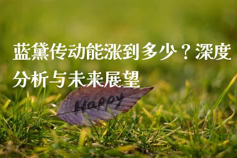蓝黛传动能涨到多少?深度分析与未来展望_金融监管_第1张_金融监管_融资担保_财务管理_股权投资 蓝黛传动能涨到多少?深度分析与未来展望_https://wap.lxcailiao.com_金融监管_第1张