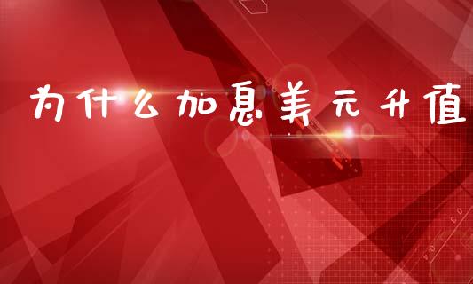 为什么加息美元升值_https://wap.lxcailiao.com_财务管理_第1张