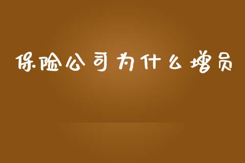 保险公司为什么增员_https://wap.lxcailiao.com_财务管理_第1张