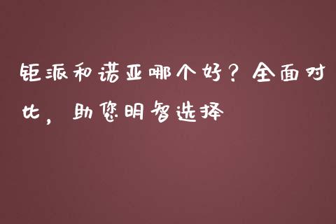 钜派和诺亚哪个好？全面对比，助您明智选择_https://wap.lxcailiao.com_金融监管_第1张