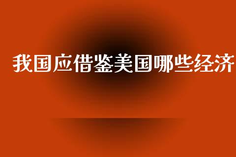 我国应借鉴美国哪些经济_https://wap.lxcailiao.com_财务管理_第1张