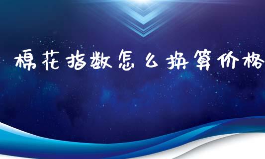 棉花指数怎么换算价格_https://wap.lxcailiao.com_融资担保_第1张