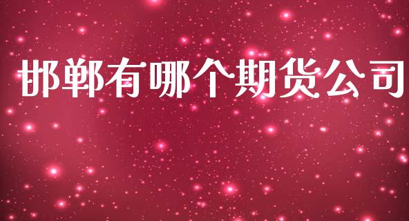 邯郸有哪个期货公司_https://wap.lxcailiao.com_融资担保_第1张