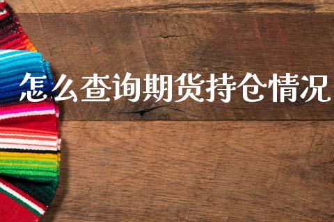 怎么查询期货持仓情况_https://wap.lxcailiao.com_股权投资_第1张